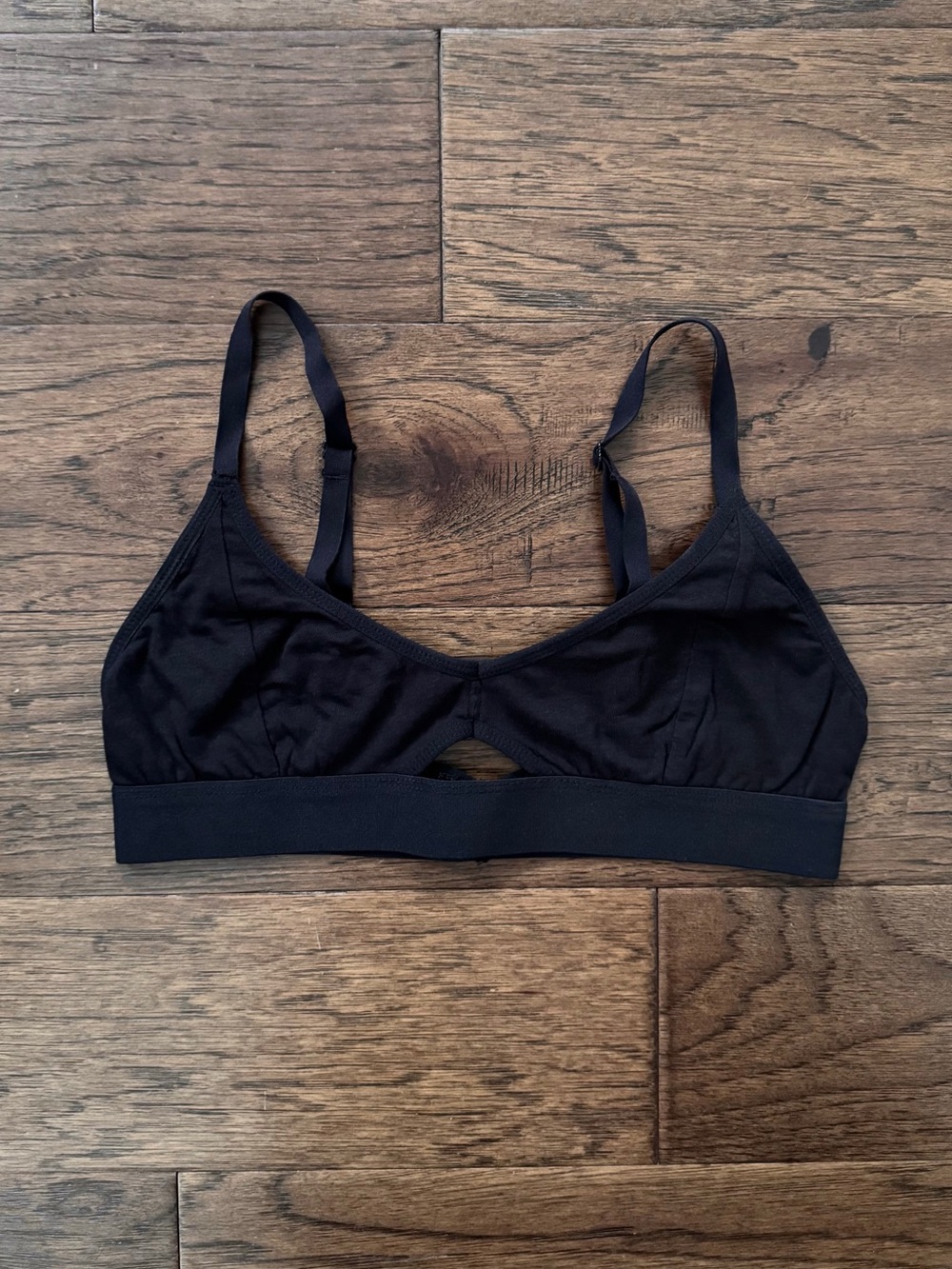 NWOT Richer Poorer Cotton Cutout Bralette Black Size M